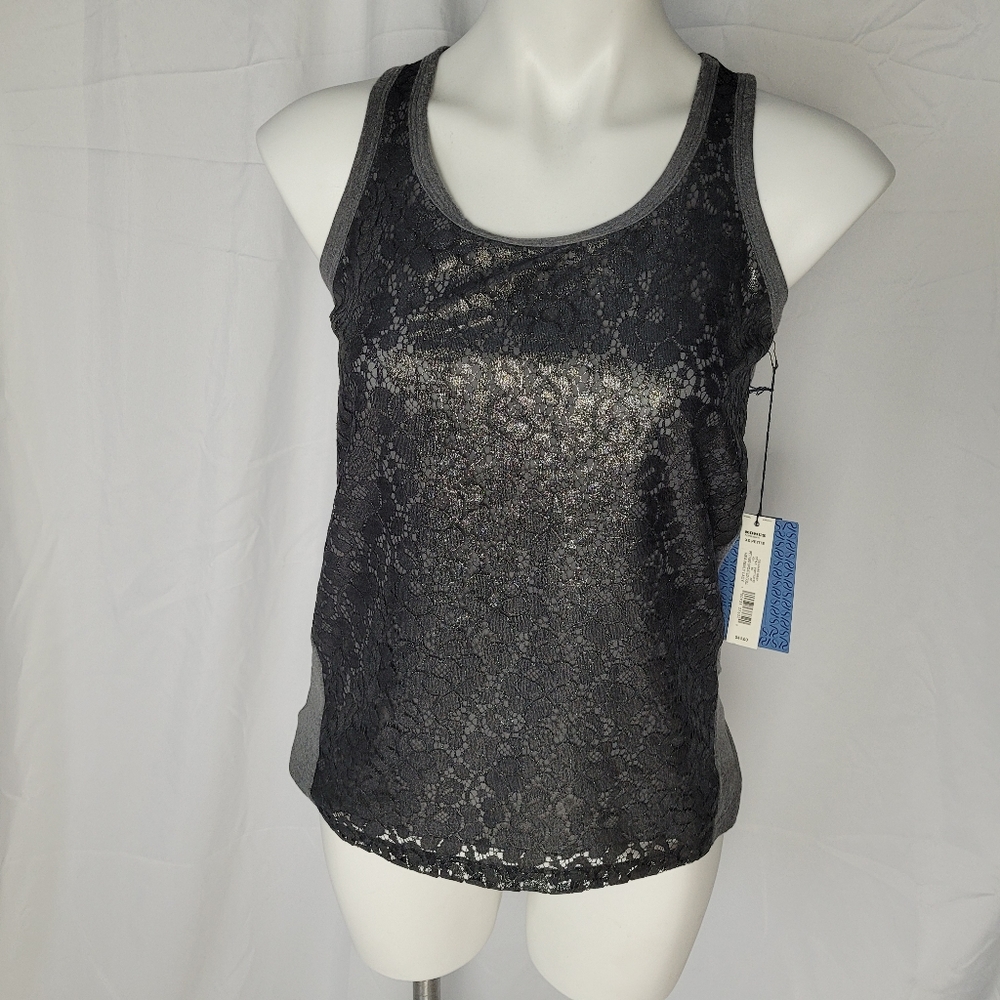 Vera Wang Lace Metallic Tank Top